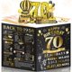 thumbnail image 1 of Tarjeta de cumpleaños 70 con pop up 3D en negro y dorado Aiunmiol, 1 of 7