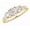 Diamond, variant on 1-6 Carat Round 14K Yellow Gold LAB GROWN Gemstone 3 Stone and Channel Set LAB GROWN Diamond Engagement Ring (AAAA Heirloom Quality) Emerald 1 Carat Size: 7.5