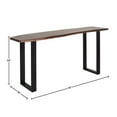 thumbnail image 2 of Casartis Living Transitional 70" Solid Wood Live Edge Console in Brown & Black, 2 of 5