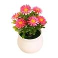thumbnail image 2 of Artificial Flower Flowers With Pot 7 Heads Fake Plastic Flower Arrangement For Home Office Wedding Table Decor, 2 of 6