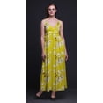 thumbnail image 3 of Bimba Robe Longue Maxi d'Été à Imprimé Floral pour Femme, Col en V, Tenue de Villégiature de Vacances - X-Grand, 3 of 5