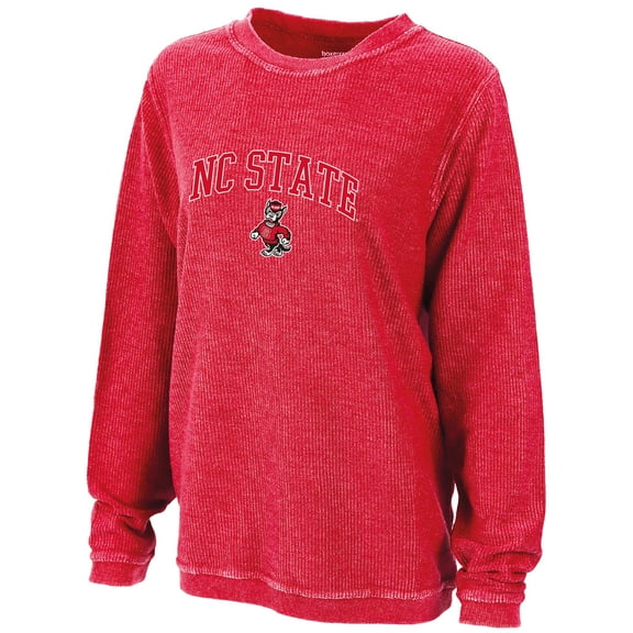 Women's Boxercraft Red NC State Wolfpack Rally Corduroy Pullover Sweatshirt