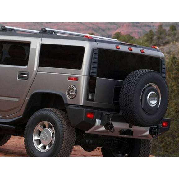 Rvinyl Tail Light Tint Covers Compatible with Hummer H2 2003-2009 - Blackout Smoke