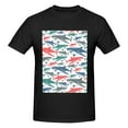 thumbnail image 4 of Bingfone Colorful Shark Men'S Loose Fit Short-Sleeve Pocket T-Shirt, 4 of 7