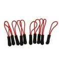 thumbnail image 2 of 10 Pieces Zipper Extension Pull Nylon Cord Zipper Repair Tabs Red3, 2 of 8