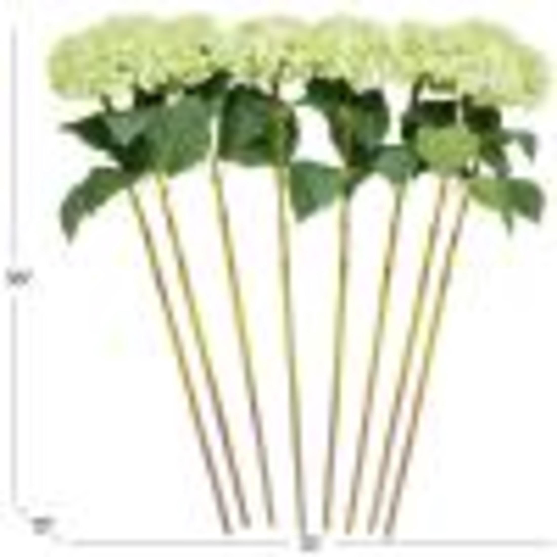 33" Plastic Floral Tall Hydrangea Artificial Flower Stem, by DecMode (8 Count)