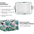 thumbnail image 2 of Coolnut Tropical Palm Flamingo Foldable Canvas Storage Bin, Sturdy Fabric Storage Basket with Handles, Storage Cube Box for Organizing Shelf Nursery Toy Closet 1PCS#317 Home Decor, 2 of 7