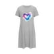 thumbnail image 5 of Camisón corto de talla grande para mujer, camisón de manga corta con estampado de pecho a la moda, camisón para mujer, 5 of 7