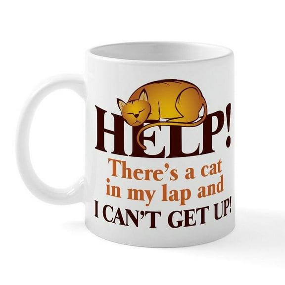 CafePress - Cat Mug - 11 oz Ceramic Mug - Novelty Coffee Tea Cup
