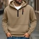 thumbnail image 1 of pstuiky manga larga para hombre, Sudadera con capucha y manga larga con cremallera de color liso para hombre Tops de hombre m, 1 of 7