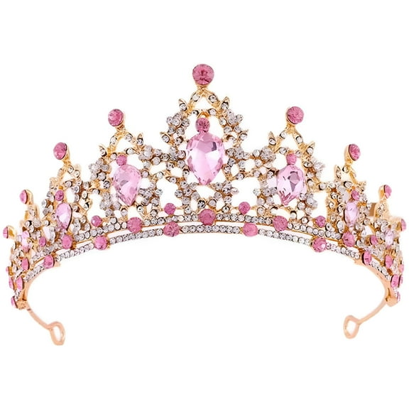 VANIDO Belle Crown Crowns for Women and Girls Birthday Hair Accessories Weddings Party Costumes