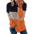 thumbnail image 1 of Sweat-shirt Décontracté à Col Rond à Manches Longues Imprimé à Rayures et Mollet T-shirts, 1 of 6