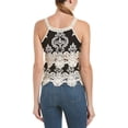 thumbnail image 3 of Romeo and Juliet Couture BLACK/WHITE Women's Lace Neck and Trim Top, US Medium, 3 of 3
