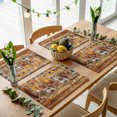 thumbnail image 5 of Welcome Fall Squirrel Placemats Set of 2, Thanksgiving Botanical Plaid Washable Wipeable Table Mats for Dining Tables, Indoor Outdoor Kitchen Place Mats for Holiday Party Table Decor, 5 of 9