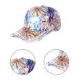 thumbnail image 5 of Slccxzc Women's Rhinestone Pearl Baseball Cap Colored Back Buckle Cool Star Cap Carnival Reflective Visor, 5 of 7