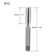 thumbnail image 2 of Uxcell Metric Tap M12 1.75 H2 High Speed Steel Straight Flutes Metric Machine Screw Thread Tap, 2 of 4