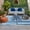 Navy, Indigo, Azure, variant on Teal Green Palm Tree Outdoor Rug for Patio/Deck/Porch, Non-Slip Large Area Rug 3 x 5 Ft, Coastal Tropical Trees Vintage Summer Indoor Outdoor Rugs Washable Area Rugs, Camping Rug Carpet Runner