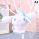 thumbnail image 1 of Juguetes de peluche de Cinnamoroll para niños, accesorios de Sanrio inquietos, conjunto de decoración de habitación de niña de dibujos animados, regalo de Navidad, 25cm, 1 of 4