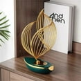 thumbnail image 2 of House of Avana Gold Resin Geometric Metal Sculpture Tabletop Decor, 2 of 5