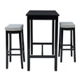 thumbnail image 5 of Contemporary Home Living 3-Piece Bar Table and Stool Set- 47.25" - Black and Gray, 5 of 9