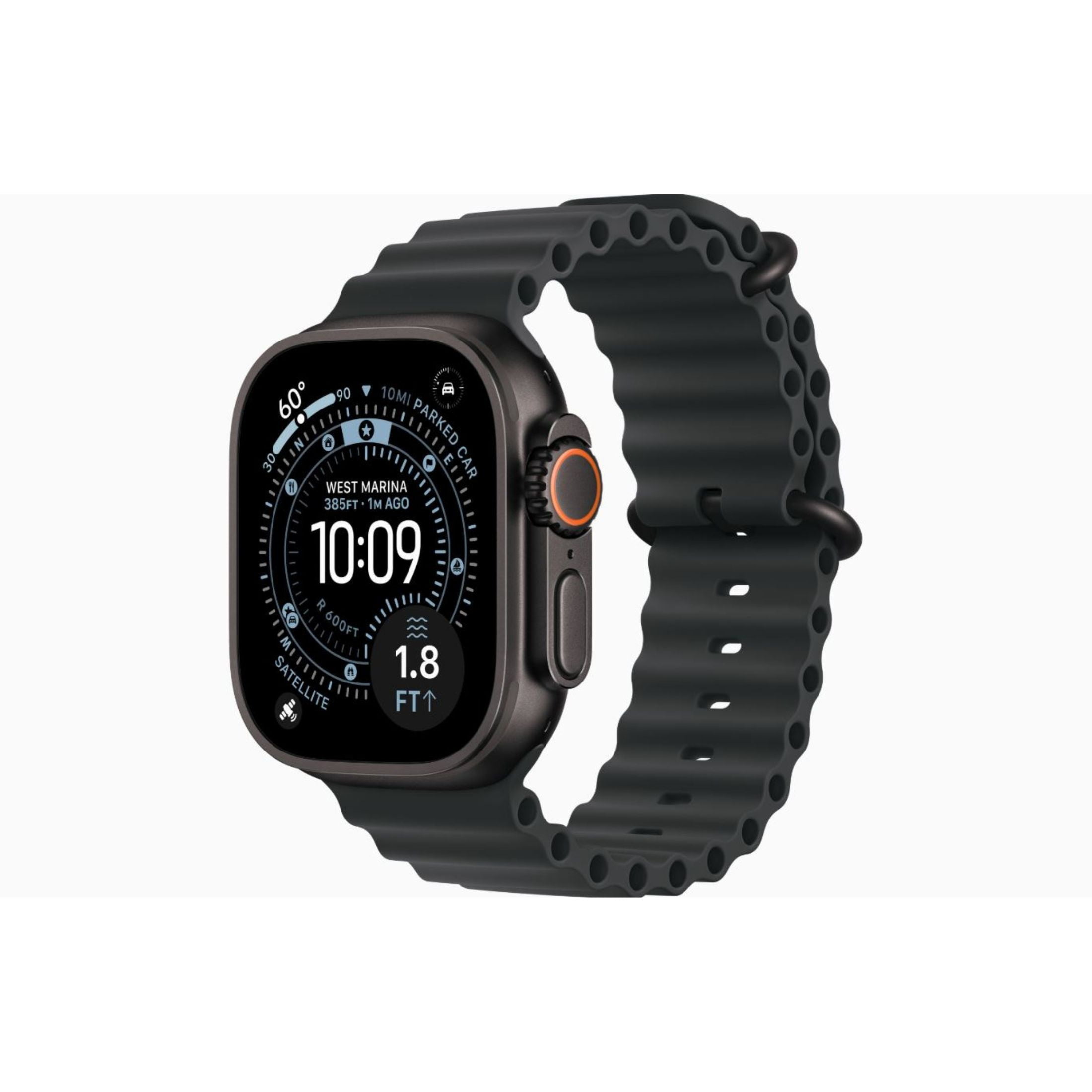 Apple Watch Ultra 3 - GPS + Cellular - 49mm Black Titanium Case with Black Ocean Band
