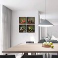 thumbnail image 3 of Dining Room Canvas Wall Art Fruit Oil Wall Decor Picture Poster Modern Artwork for Living Room Bedroom Bathroom Office Home Decor Kitchen Gicee Print Framed Ready to Hang (12x12inchx4), 3 of 6