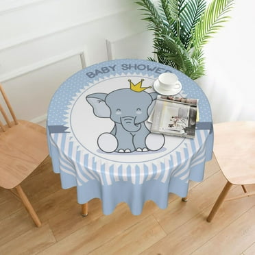 It'S A Boy Baby Shower 2023 Tablecloths Round Tablecloth Waterproof Table Cloth Stain-Resistant For Party Decoration 60 Inches