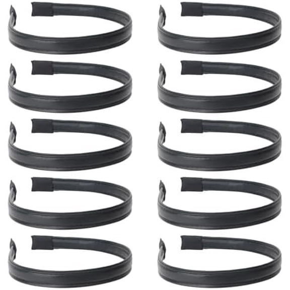 10 count Pu Leather Headbands Women 0.6 Inch Black Headband Non Slip Fashion Hair Band Hair Accessories Women Girls Diademas Para Mujer