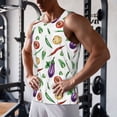 thumbnail image 5 of Workout Tank Tops for Men - Eggplant Vegetable Tomato Quick Dry Sleeveless Muscle Shirts for Men with Running, 5 of 5