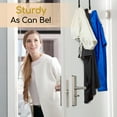 thumbnail image 6 of Happy Hooks Over the Door Hooks, 1-Pack, Black, 6.4" Height and 3.5" Width, High-Manganese Steel, 6 of 6