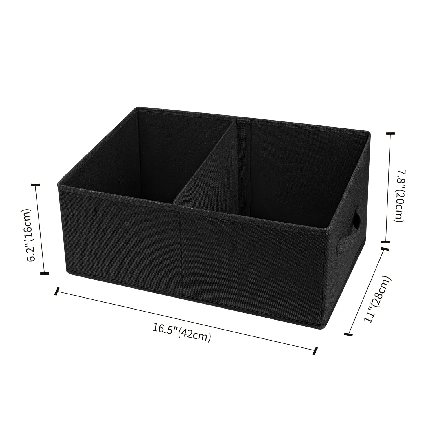 Foldable Clothes Storage Boxes (23.6'' X 15.7'' X 13.8'') - Black