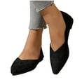 thumbnail image 5 of Viluyesy Womens Ballet Flats, Pointed Toe Wide Width Soft Sole Slip-On Comfortable Dressy Shoes Black US10, 5 of 7