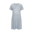 thumbnail image 4 of Sokhug Women's Sleep Shirts Oversized Nightgown Graphic Print Short Sleeve Nightdress, 4 of 5