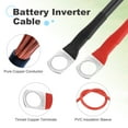 thumbnail image 3 of Uxcell 2 PCS 8AWG Gauge Battery Cable Wire 3FT Length 3/8" Diameter Positive and Negative Copper Alternator Connector with US standard O-ring for Car RV Golf Cart Marine, Red Black, 3 of 6