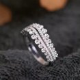 thumbnail image 3 of K-KED Luxury Women Engagement Cubic Zirconia Delicate Jewelry 925 Silver Filled Ring Sz 6-10-7, 3 of 6