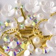 thumbnail image 3 of Nails Shell Flower 3D Nail Rhinestones Nail Art Accesorios Decoración De Uñas Mixta Ornamento Cinco Pétalos Flor Bola De Acero Remache Rhinestone DIY Adornos De Uñas ANGGREK Otros, 3 of 7