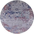 thumbnail image 1 of Ahgly Company Indoor Round Mid-Century Modern Purple Oriental Area Rugs, 5' Round, 1 of 6