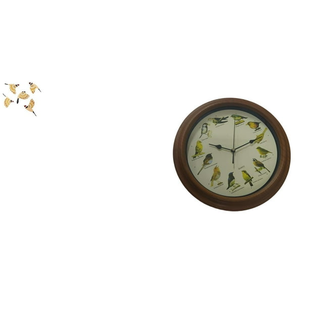 Arte de pared de pájaros de madera,Pájaros de madera para decorar la pared,regalos para el hogar,Reloj de pared,Reloj de pared de pájaro cantor de 10 pulgadas para decoración del