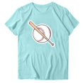 thumbnail image 2 of Fiudx Camisas de Mujer Blusa de Manga Corta con Estampado de Moda para Mujer, Divertida Camiseta con Cuello Redondo, 2 of 3