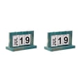 thumbnail image 2 of Calendario de giro de página Toystoory para Sala de estar Dormitorio Aula Decoración Madera 20x12x9cm Negro Azul Color madera, 2 of 6
