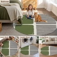 thumbnail image 5 of Sage Green Round Area Rug 4Ft Washable Circle Rugs for Bedroom Dining Room, Modern Painting Farmhouse Striped Abstract Art Non-Slip Carpet Floor Mats Indoor Outdoor Carpet Runner Aesthetic Home Decor, 5 of 8