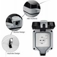 thumbnail image 2 of y 66 Waterproof Power Strip with Switch and Waterproof Junction Box, Outdoor Dustproof Socket Wall Electrical Outlet for Kitchen, Bathroom, Garage, Pool and Garden, 2 of 5