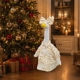 thumbnail image 4 of LEFXSMR Porch Goose Christmas Outfits, Thread Branch Print Christmas Goose Outfit with Bow, 23" Porch Goose Outfits for Garden Yard Lawn Outdoor, 4 of 6
