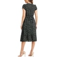thumbnail image 3 of INSPIRE CHIC Women's Midi Dress Summer Square Neck Short Sleeve Boho Floral Dresses XS Black, 3 of 4