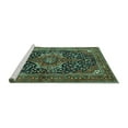 thumbnail image 2 of Ahgly Company Machine Washable Indoor Rectangle Medallion Turquoise Blue Traditional Area Rugs, 2' x 3', 2 of 4