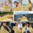 thumbnail image 5 of Yellow Khaki Boho Cooling Blanket,Lightweight Breathable Summer Throw Blanket with Double Sided Cold Effect,Vintage Ethnic Tribe Abstract Art Picnic Blankets Bed Sheet for Hot Sleepers 30"x40", 5 of 8