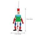 thumbnail image 4 of FRCOLOR Wood Puppet 2Pcs Wooden King Puppet Handmade Figure Craft Chic Doll Decoration Random Color,7.48"X1.77"X0.39", 4 of 4