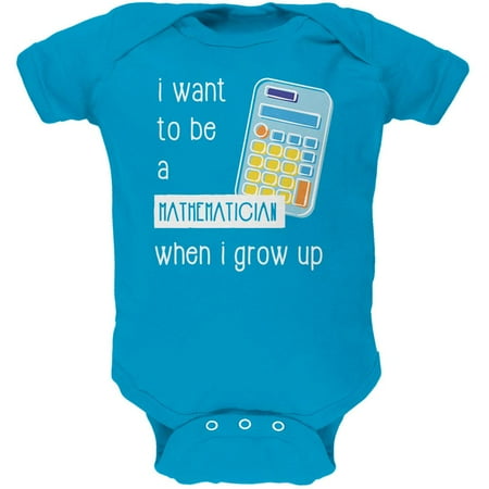 

When I Grow Up Mathematician Soft Baby One Piece Turquoise 18-24 M