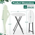 thumbnail image 2 of HOUSNIFLEX 32in Bar Height Round Folding Table, Portable Cocktail Table for Parties and Commercial Events, White, 2 of 9