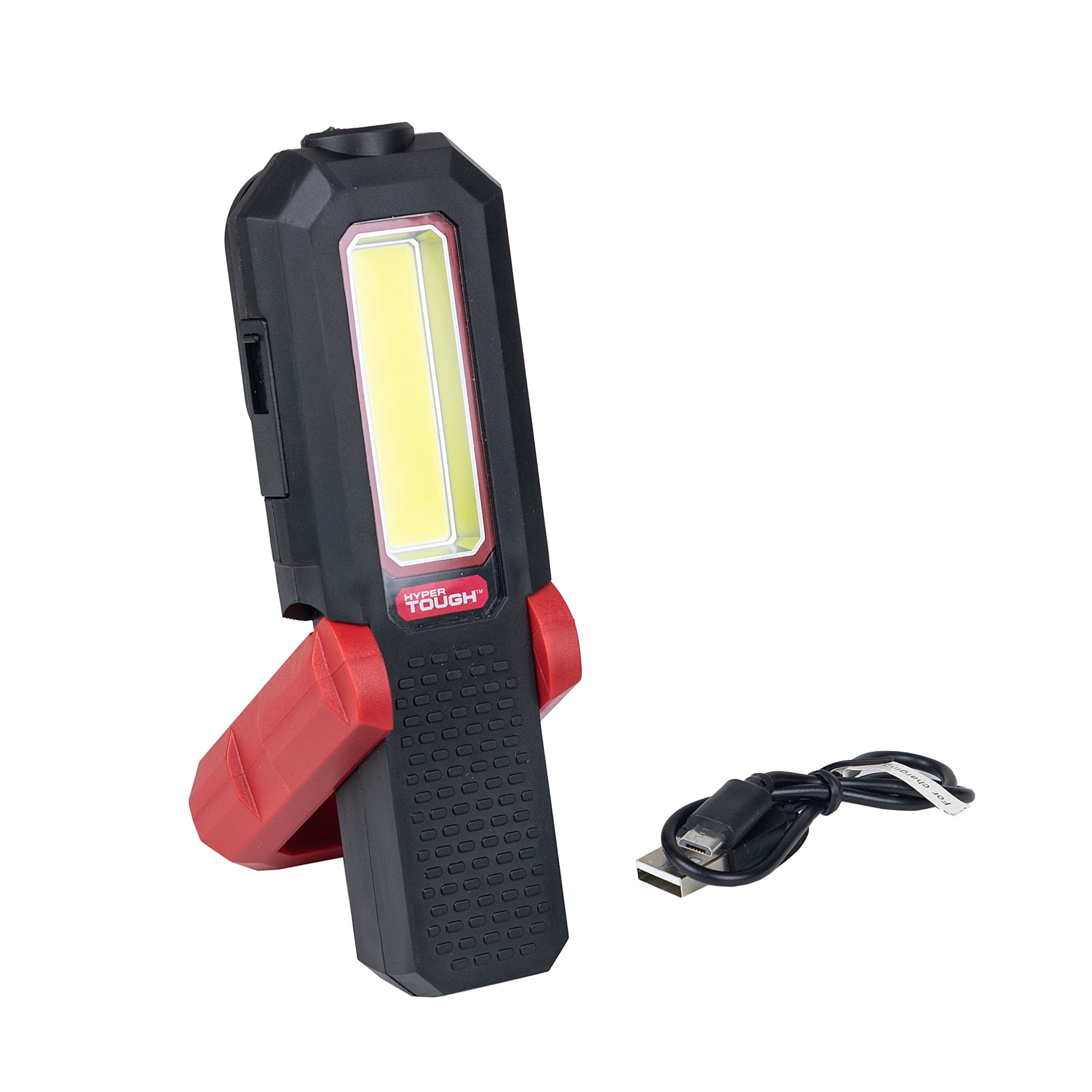 350 lumens led rechargeable utility hot stick flashlight Hyper Tough 350 Lumen Rechargeable LED Work Light with 2-in-1 Spot and Area  Features and Magnetic Base